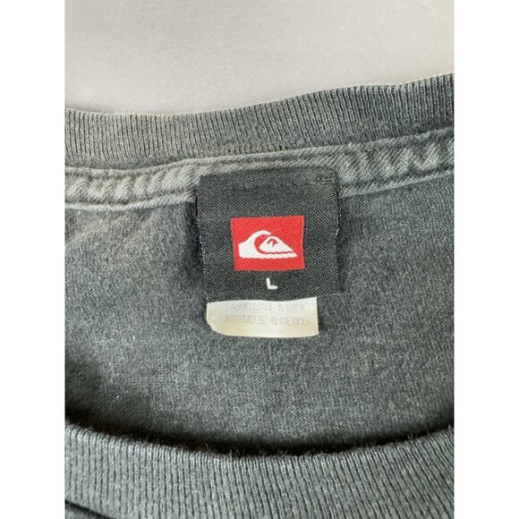 Vintage Y2K Quiksivler Surf Skate Board New York Logo Black Faded Large Promo T - Picture 8 of 10